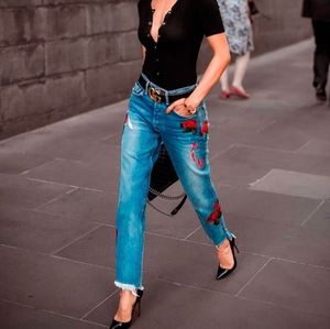 ,🍭Pac sun rose embroidered jeans